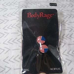 Body Rage American Flag plugs 00G